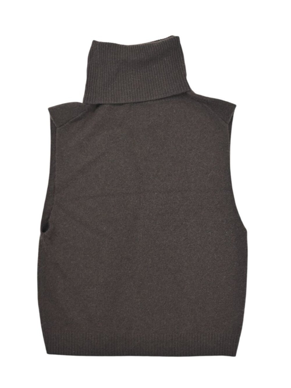 LESET Zoe Sleeveless Turtleneck in Chocolate